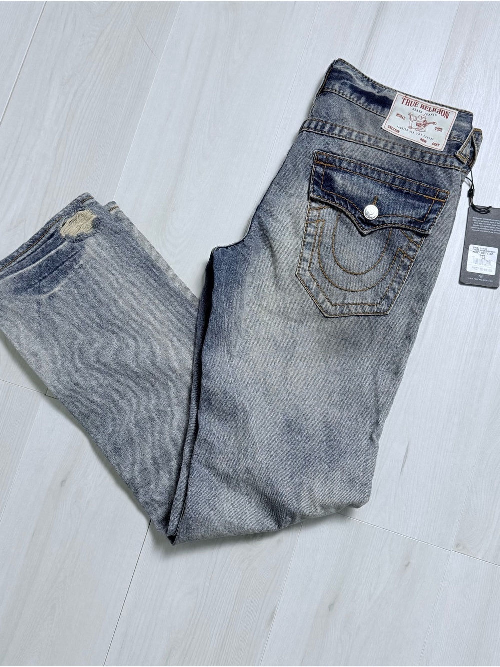True Religion Ricky relaxed straight Men’s distressed Jeans